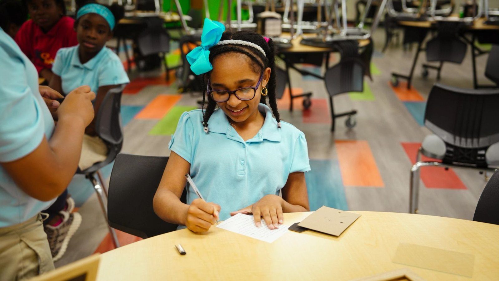 A City Academy student during a future-self mind mapping activity