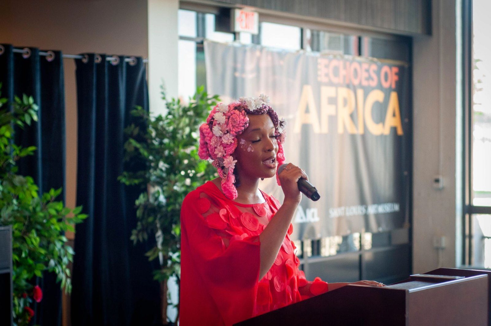 On stage at Echoes of Africa STL 2024