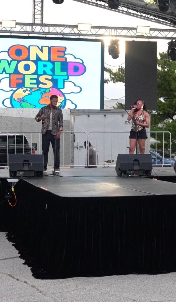 Florie performing on the One World Fest STL stage